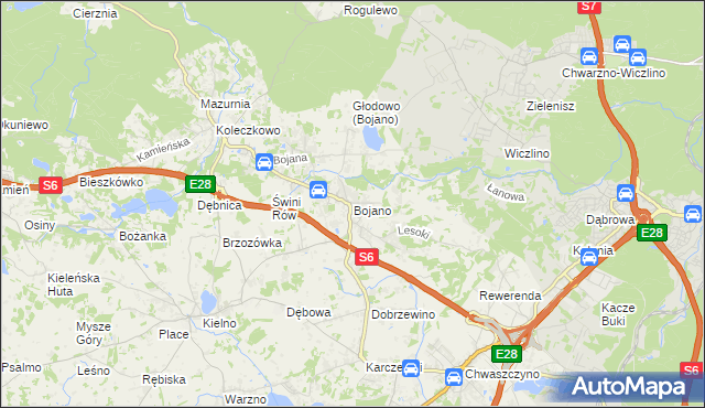 mapa Bojano, Bojano na mapie Targeo