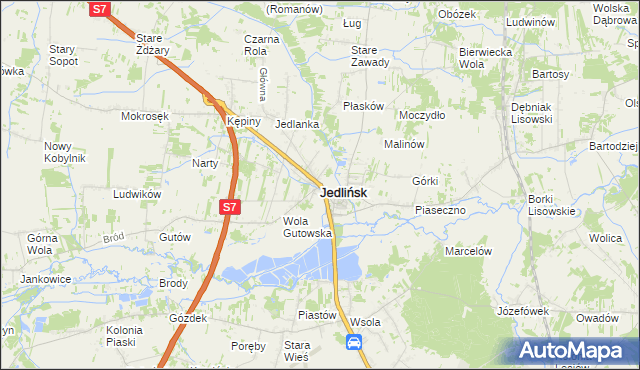 mapa Jedlińsk, Jedlińsk na mapie Targeo