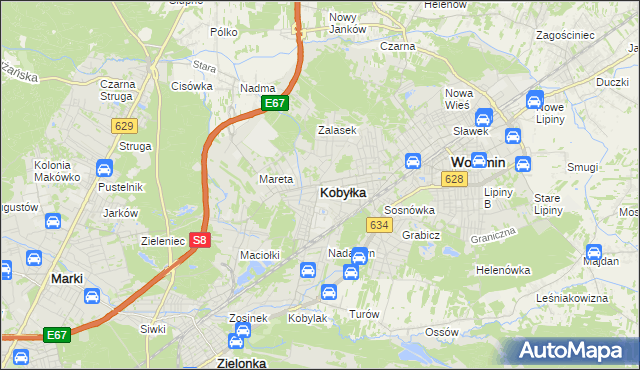 mapa Kobyłka, Kobyłka na mapie Targeo