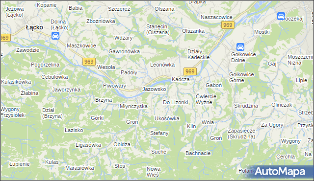 mapa Łazy Brzyńskie, Łazy Brzyńskie na mapie Targeo