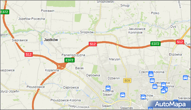 mapa Natalin gmina Jastków, Natalin gmina Jastków na mapie Targeo