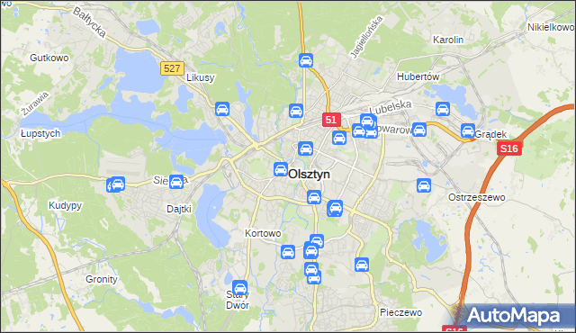 olsztyn mapa samochodowa Myjnia samochodowa w Olsztynie :: Motoryzacja na mapie Targeo