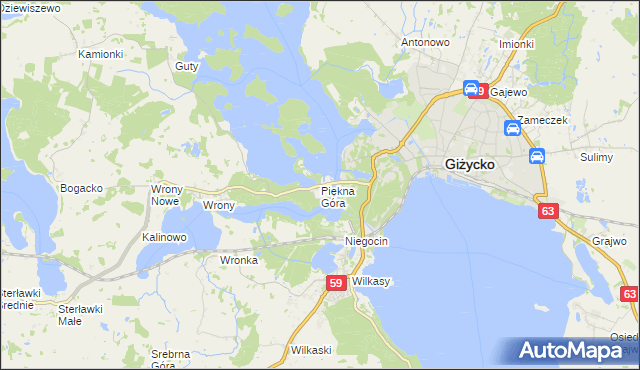 mapa Piękna Góra, Piękna Góra na mapie Targeo