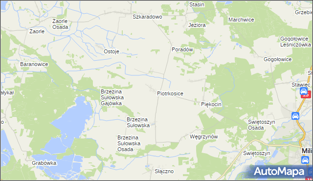 mapa Piotrkosice, Piotrkosice na mapie Targeo