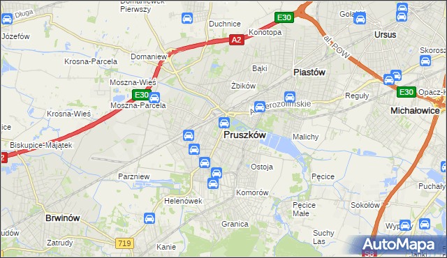 mapa Pruszków, Pruszków na mapie Targeo