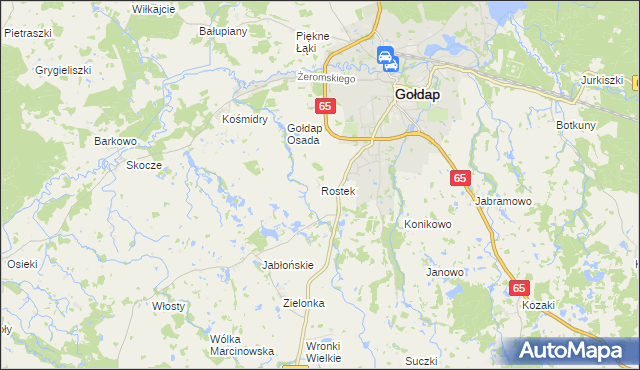 mapa Rostek, Rostek na mapie Targeo