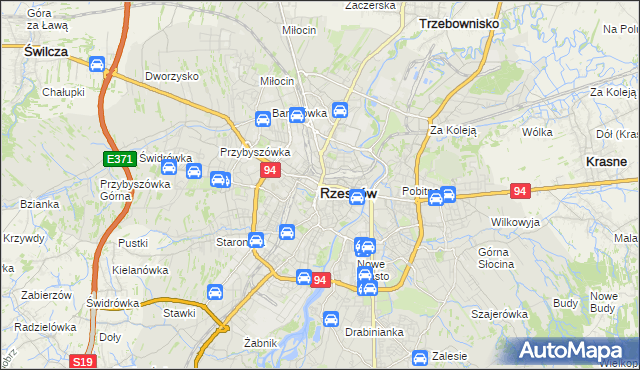 mapa Rzeszów, Rzeszów na mapie Targeo