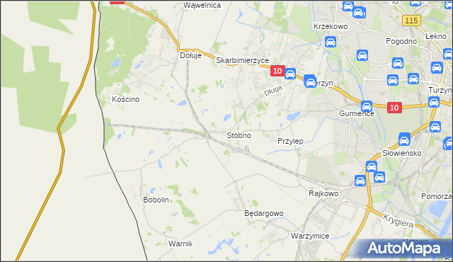 mapa Stobno gmina Kołbaskowo, Stobno gmina Kołbaskowo na mapie Targeo