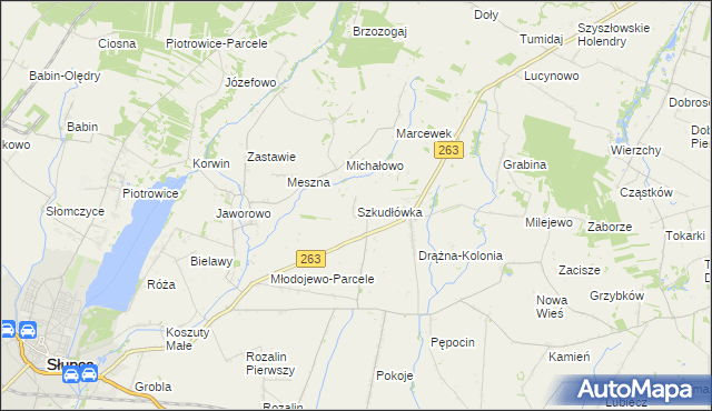 mapa Szkudłówka, Szkudłówka na mapie Targeo