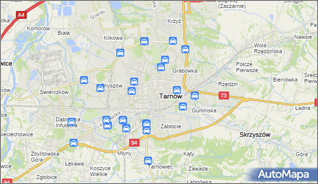 mapa Tarnów, Tarnów na mapie Targeo
