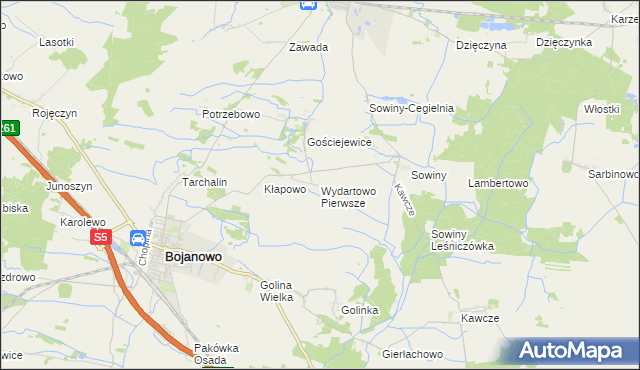 mapa Wydartowo Pierwsze, Wydartowo Pierwsze na mapie Targeo