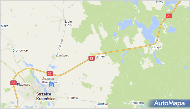 mapa Licheń, Licheń na mapie Targeo