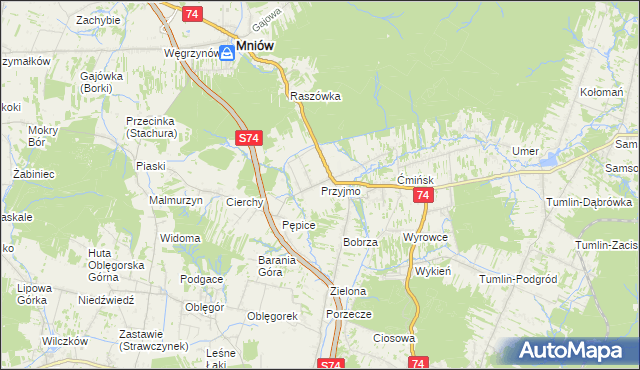 mapa Przyjmo, Przyjmo na mapie Targeo