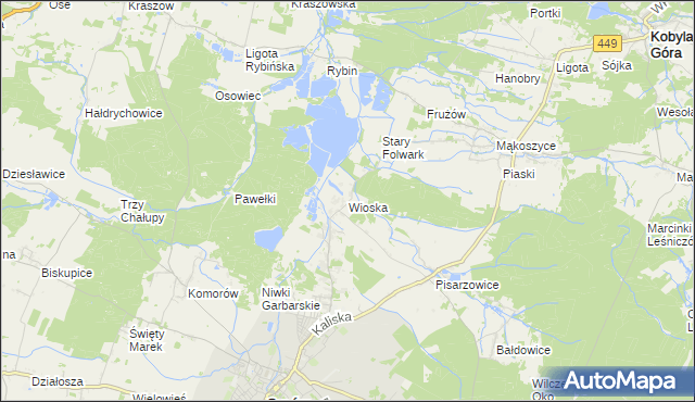 mapa Wioska gmina Syców, Wioska gmina Syców na mapie Targeo