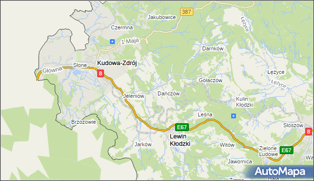 mapa Dańczów, Dańczów na mapie Targeo