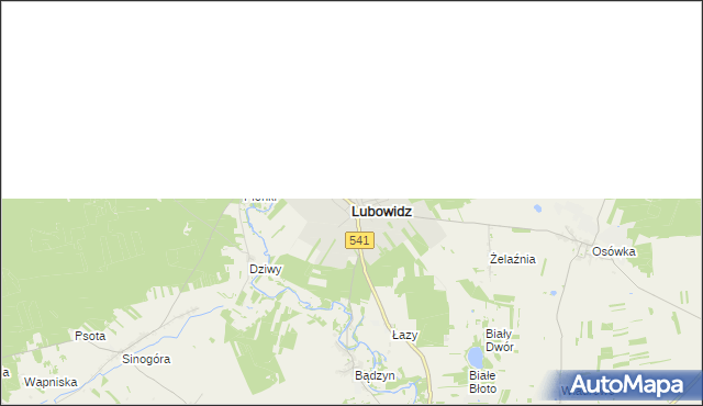 mapa Lubowidz powiat żuromiński, Lubowidz powiat żuromiński na mapie Targeo