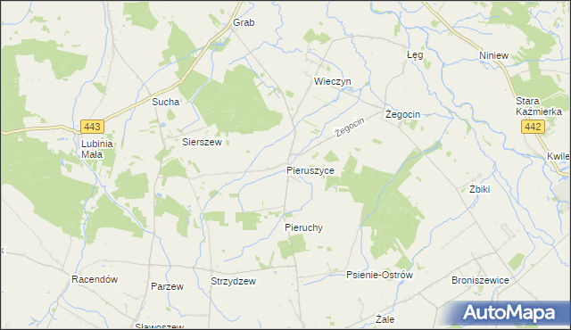 mapa Pieruszyce, Pieruszyce na mapie Targeo