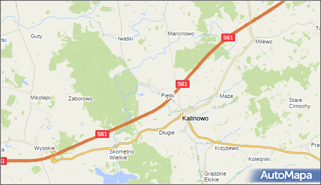 mapa Piętki, Piętki na mapie Targeo