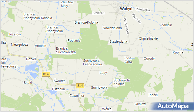mapa Suchowola Gajówka, Suchowola Gajówka na mapie Targeo