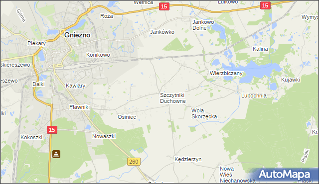 mapa Szczytniki Duchowne, Szczytniki Duchowne na mapie Targeo