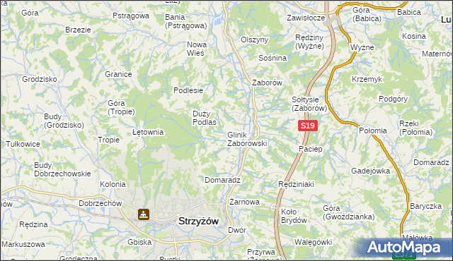mapa Glinik Zaborowski, Glinik Zaborowski na mapie Targeo