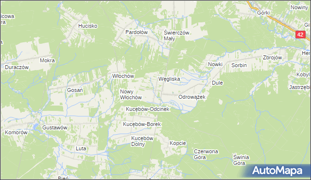 mapa Nowy Odrowążek, Nowy Odrowążek na mapie Targeo