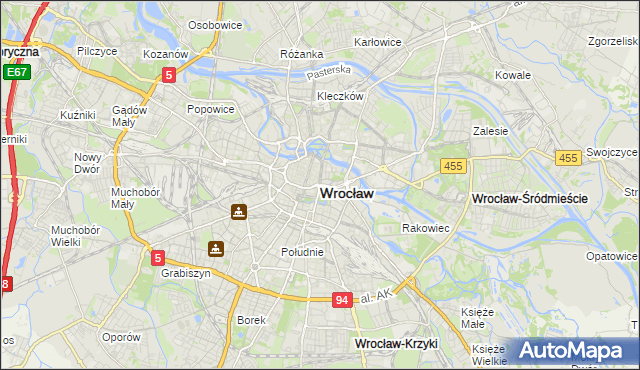 mapa Wrocławia, Wrocław na mapie Targeo