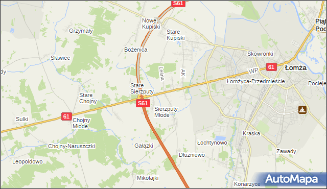 mapa Janowo gmina Łomża, Janowo gmina Łomża na mapie Targeo