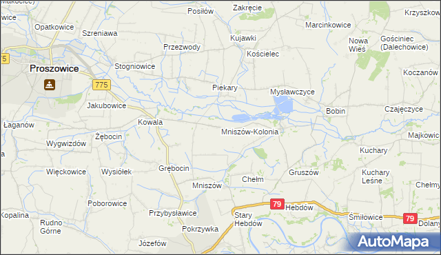 mapa Mniszów-Kolonia, Mniszów-Kolonia na mapie Targeo