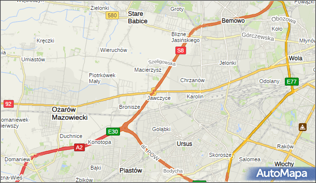 mapa Mory gmina Ożarów Mazowiecki, Mory gmina Ożarów Mazowiecki na mapie Targeo
