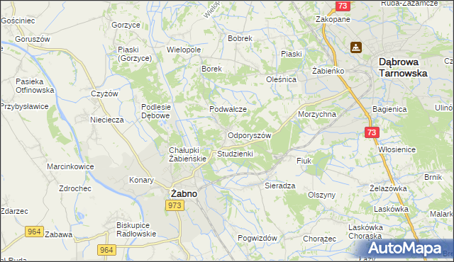 mapa Odporyszów, Odporyszów na mapie Targeo