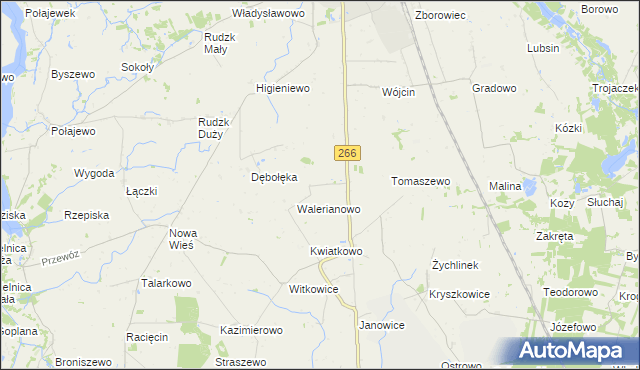 mapa Paradowo, Paradowo na mapie Targeo