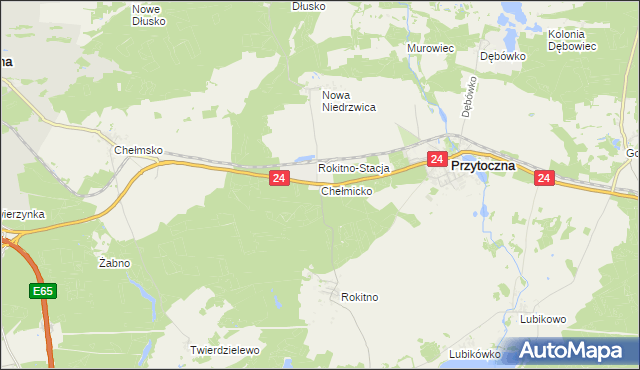 mapa Chełmicko, Chełmicko na mapie Targeo