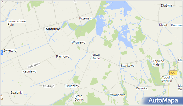 mapa Nowe Dolno, Nowe Dolno na mapie Targeo