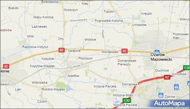 mapa Gołaszew, Gołaszew na mapie Targeo