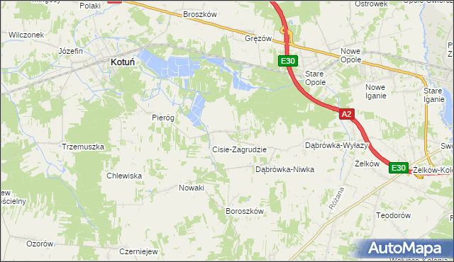 mapa Nowa Dąbrówka, Nowa Dąbrówka na mapie Targeo