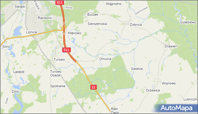 mapa Omulna, Omulna na mapie Targeo