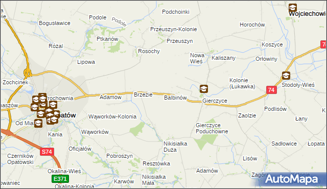 mapa Balbinów, Balbinów na mapie Targeo