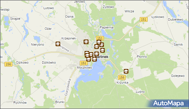 mapa Barlinek, Barlinek na mapie Targeo