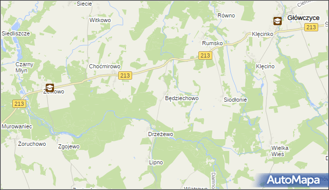 mapa Będziechowo, Będziechowo na mapie Targeo