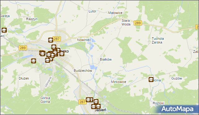 mapa Białków gmina Lubsko, Białków gmina Lubsko na mapie Targeo