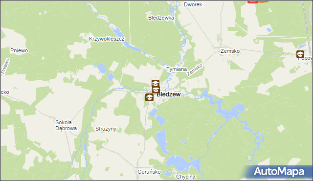 mapa Bledzew, Bledzew na mapie Targeo