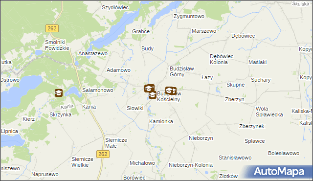 mapa Budzisław Kościelny, Budzisław Kościelny na mapie Targeo