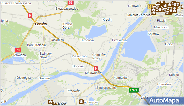 mapa Chodków Nowy, Chodków Nowy na mapie Targeo