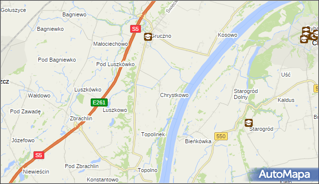 mapa Chrystkowo, Chrystkowo na mapie Targeo