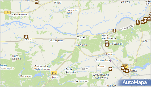 mapa Ciszkowo, Ciszkowo na mapie Targeo