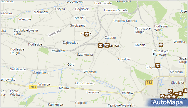 mapa Ciszowice, Ciszowice na mapie Targeo