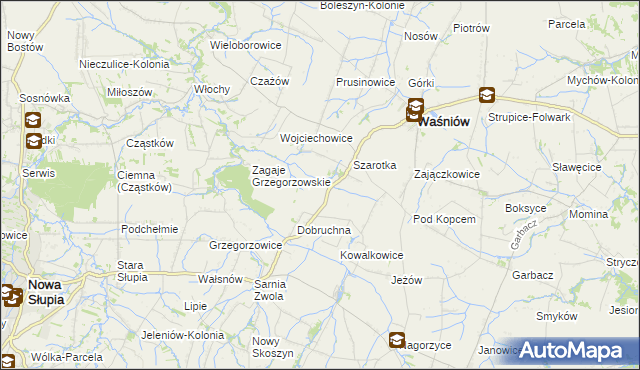 mapa Czajęcice, Czajęcice na mapie Targeo