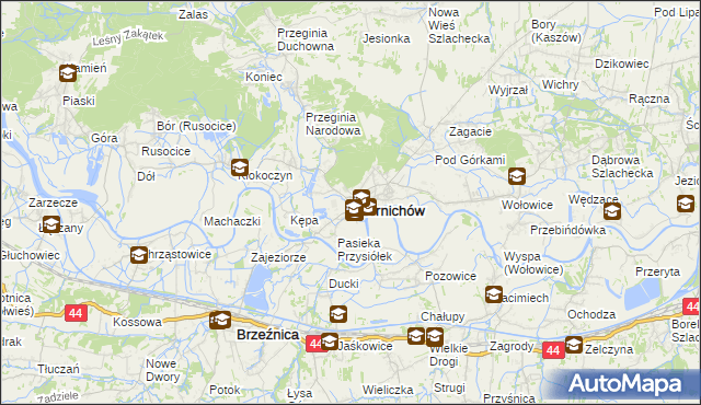 mapa Czernichów powiat krakowski, Czernichów powiat krakowski na mapie Targeo