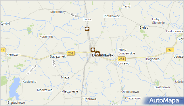 mapa Damasławek, Damasławek na mapie Targeo